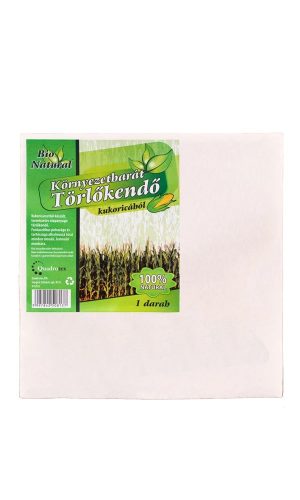 Bio Natural KUKORICÁBÓL környezetbarát törlőkendő 1 db